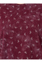 Women Burgundy Bow Print Oversized T-Shirt - 3