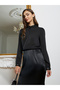 Women Black Embellished Long Sleeve Shirt