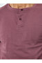 Men Purple Long Sleeve T-Shirt and Shorts Pyjama Set - 3
