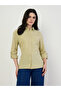 Women Beige Linen Roll-Up Sleeve Shirt - 3