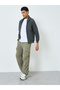 Men Oversized Fit Solid Bomber Jacket - 2
