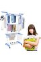 3-Layers Stainless Steel Clothes Hanger Multicolour 170x126x64cm - 2
