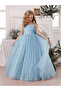 Girls Bow Detail Embellished Maxi Dress - 5