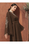 Women Jacquard Jalabiya with Tassel Trim - 6