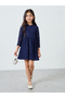Girls Dark Blue Lace A-Line Dress