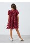 Girls Red Flower Detail A-Line Mini Dress - 4