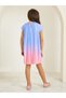 Girls Pleated Ombre Print Midi Dress - 4