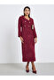 Women Tweed Long Sleeves Sheath Maxi Dress