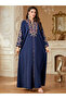Women Sequin Patch Detail Embroidered Jalabiya - 6