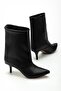 Zri̇n-4806 Premium Black Collared Daily Women's Boots - 4