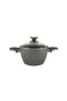 7-Piece Farah Cookware Set - Glass Lids - 2 Deep Pots - 1 Low Pot - 1 Frypan - Non-Stick - Grey - 5