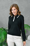 Women's Polo Neck Half Zipper Closure Basic Knitwear Sweater - 6