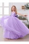 Girls Purple Embellished Sleeveless Maxi Dress - 6