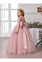Girls Pink Embellished Sleeveless Maxi Dress - 5