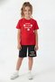 3-Piece Round Neck Capri Pants Print Detailed Summer Girl's 6-Piece Top and Bottom Set - 3