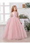 Girls Pink Embellished Sleeveless Maxi Dress - 3