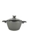 7-Piece Farah Cookware Set - Glass Lids - 2 Deep Pots - 1 Low Pot - 1 Frypan - Non-Stick - Grey - 6