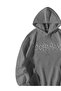 Unisex Anthracite Oversized Hoodie - Dopamax Death Metal Typography Printed 3 Thread Ş Fleece-Lined Sweatshirt - 3