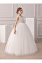 Girls White Embellished Sleeveless Maxi Dress - 5