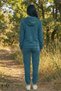 Women's Hooded Jacket and Elastic Jogger Pants 100% Cotton Combed Cotton Tracksuit Set - 4