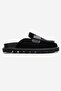 Vela Black Suede Genuine Leather Women's Slippers - 6