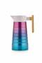 2 Liter Steel Thermos with Bamboo Handle Blue Pink - 3