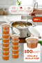 100-Piece Freezer-Safe Storage Containers – 120 ml Containers for Broth, Chicken Stock, Sauce, and Medicine Storage