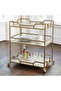 OneDcor 3-Tier Metal Bar Cart with Tempered Glass Shelves - Versatile Serving Trolley - 5