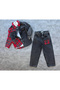 Boys' Plaid Jacket Denim Pants Top and Bottom Set - 4