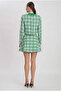 Women's Green Flap Pocket Button Detail Jacket-Skirt Set Per9328 - 2