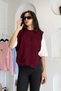 Knitwear Sweater Detailed Double T-Shirt Set - Burgundy Bordo - 4