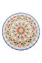 Real Gold Gilded Patterned Glass Serving Plate 26 cm (6 Pieces)