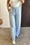 Lined Wide Leg Trousers-Baby Blue Baby Blue - 3