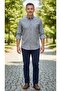 New Season 100% Cotton Long Sleeve Pocketed Light Thick Fabric Men's Shirt - 2