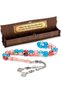 Blue Red Color Filtered Powder Amber Prayer Beads, Gift Prayer Beads - 5