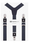 Gray Navy Blue Children's Belt Trouser Strap with Adjustable Clip