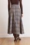 Women's Gray Plaid Woven Bell Skirt Etk-19000388 - 3