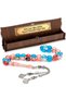 Blue Red Color Filtered Powder Amber Prayer Beads, Gift Prayer Beads - 6