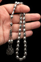 Father's Day Gift Barley Cut Engraved Metal Rosary