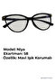 Niya Model Blue Light Protection Optical Compatible Blue Block Cat Eye Women's Glasses - 4