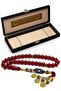 Certified Silver Tassel 10X11.5Mm Globe Cut Cherry Crimp Amber Rosary - 3
