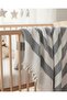 Premium Quality Double Layer 110X90 cm Fringed Striped Luxury Muslin Blanket / - 6