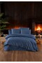 Double Satin Duvet Cover Set - Striped - Satin Fabric - 100% Cotton - 4