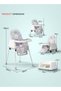 Convertible Baby high chair with tray, wheels, safety belt, adjustable height & footrest for kids - 7