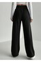 Women's Black Extra High Waist Wide Leg Sweatpants - 6