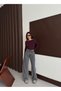 Women's Smoked Baggy Jeans with Tie Detail and Wide Legs - 3