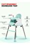 4-in-1 convertible high chair with adjustable height, tray, footrest & safety belt for kids - 4