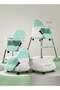 4-in-1 convertible high chair with adjustable height, tray, footrest & safety belt for kids