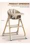 3-in-1 high chair with adjustable height & tray, 5-point safety harness for babies & toddlers - 4