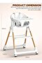 3-in-1 high chair with adjustable height & tray, 5-point safety harness for babies & toddlers - 4